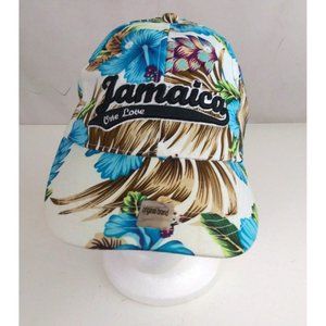 Jamaica One Love Women's Floral Embroidered Adjustable Baseball Cap